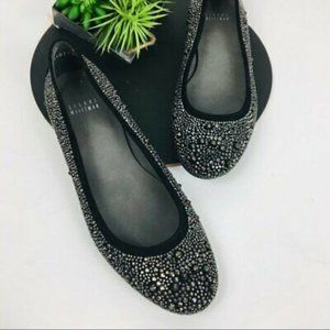 Stuart Weitzman Nubeads Suede Ballet Flats